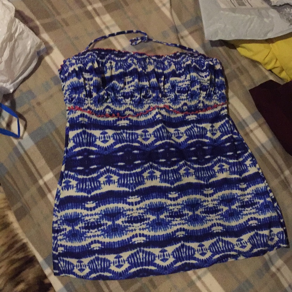 Tribal print swim top